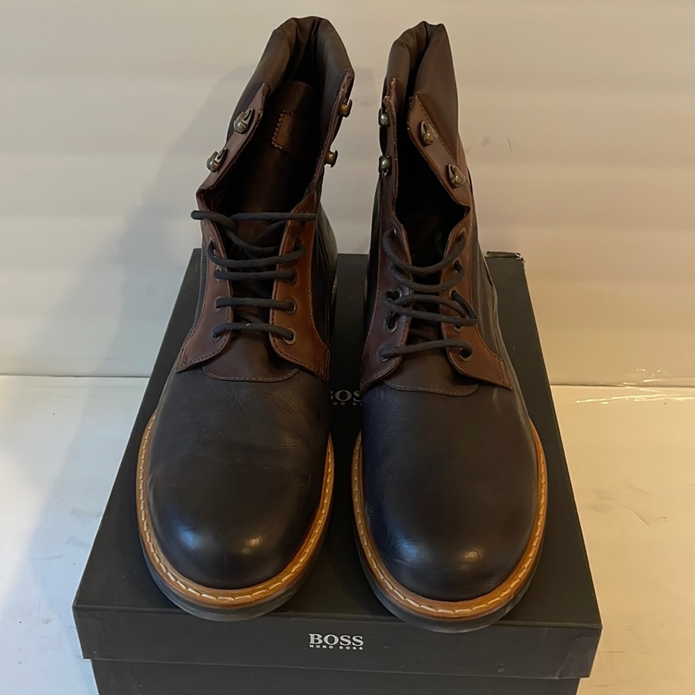 BOSS Hugo Boss - Leather Boots - New in Box - Made in Italy